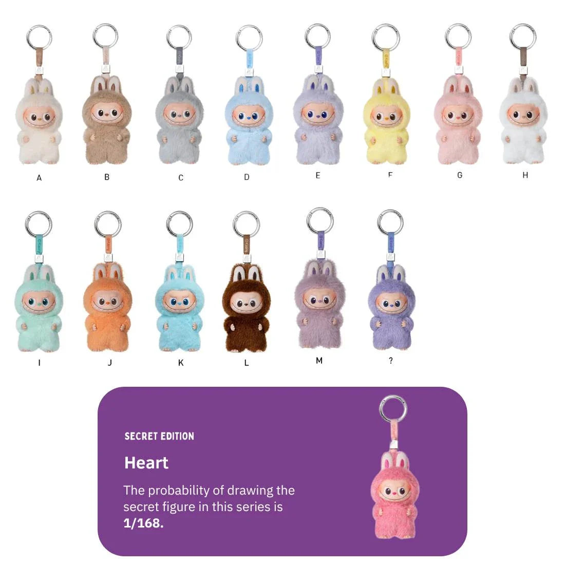 All Labubu Pin For Love figures A-M