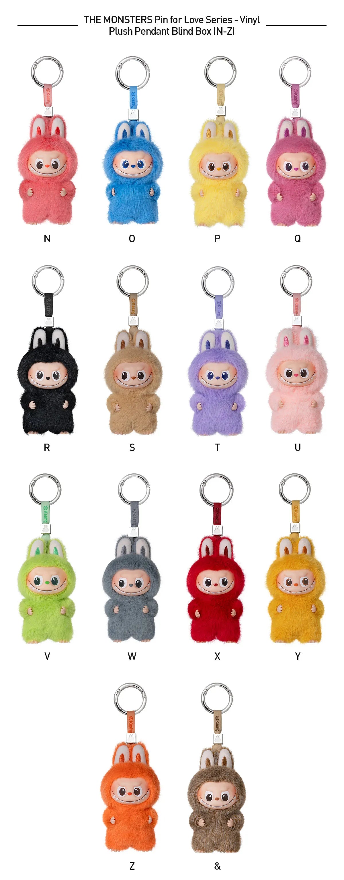 Labubu The Monsters Pin For Love N-Z Display Set